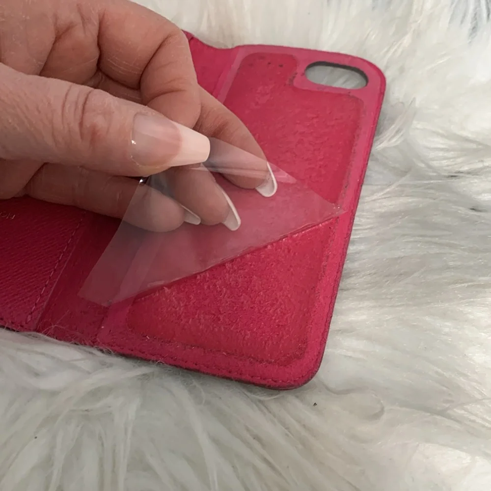 Authentic Louis Vuitton iPhone 7 monogram and hot pink phone case